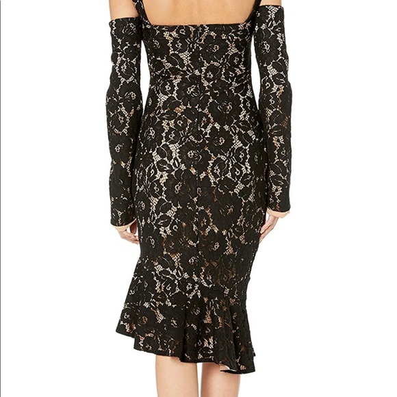 MINK PINK MARSEILLE ASYMMETRICAL LACE DRESS - Picture 2 of 10